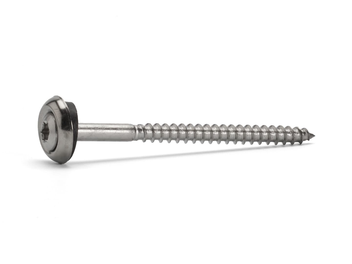 Linsenkopfschraube Inox mit Cuvette und Dichtscheibe